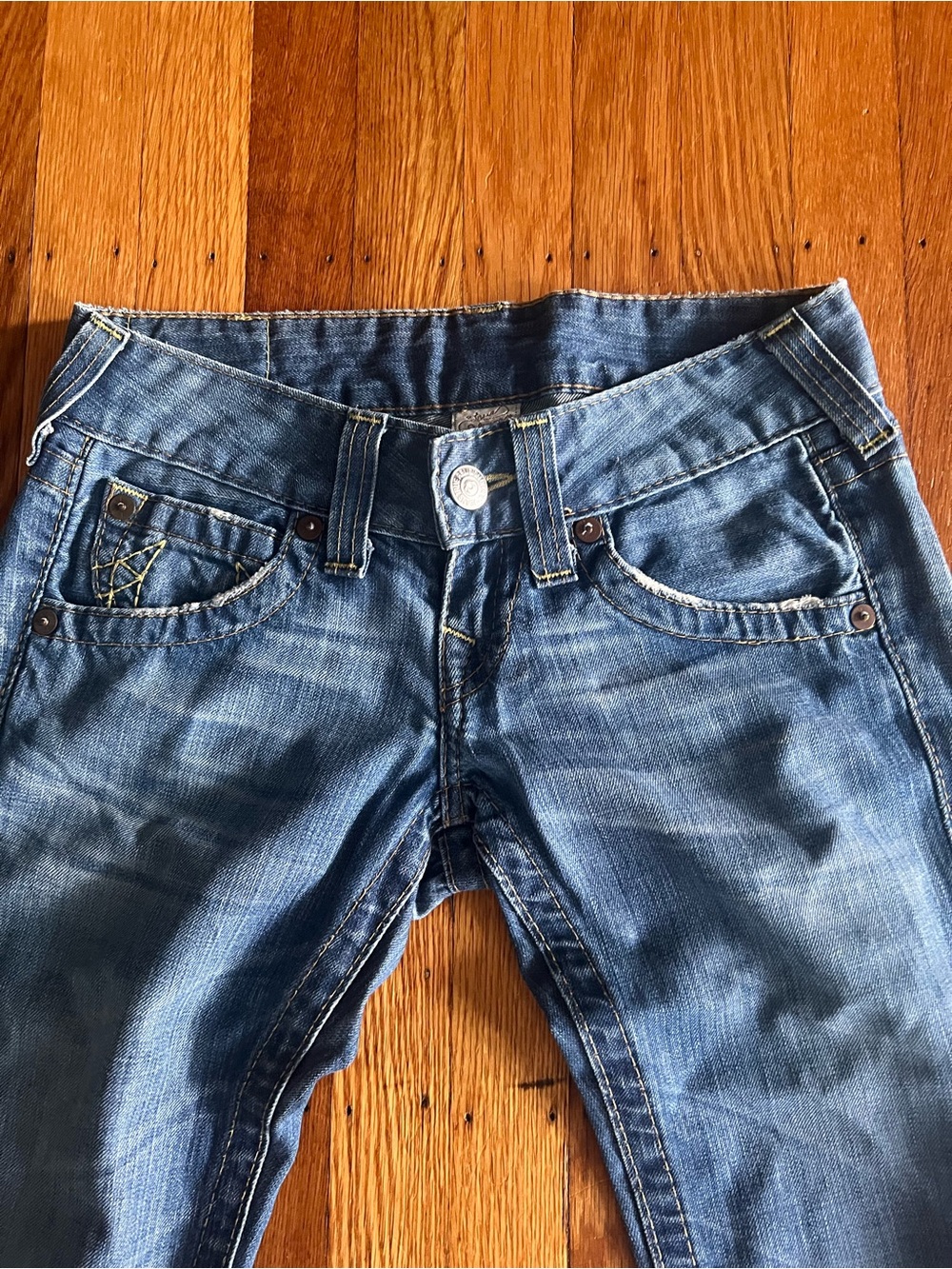 Vintage True Religion Karli Flare Low Rise Blue Denim - Size 25